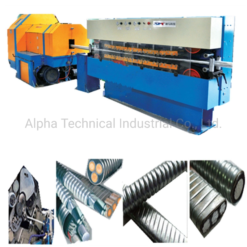 Steel Strip Copper Strip, Aluminium Strip Interlock Armouring Machine for Wire and Cables^